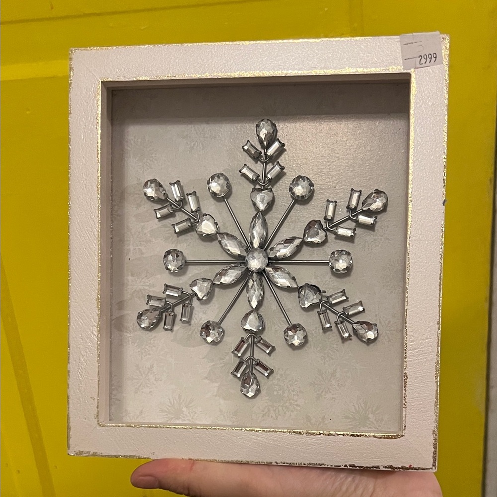 NWOT Silver Snowflake Wall Art